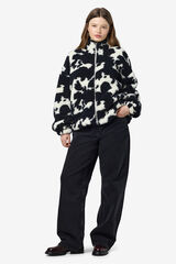 Noisy May Checkered teddy jacket Crna