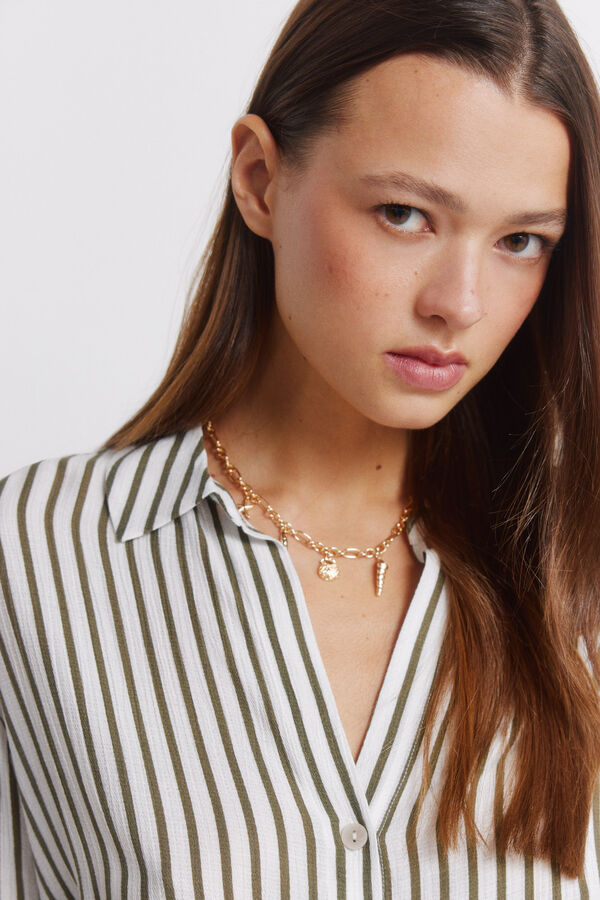 Springfield Striped long sleeve shirt beige