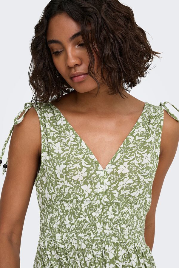 Only Floral print short dress green