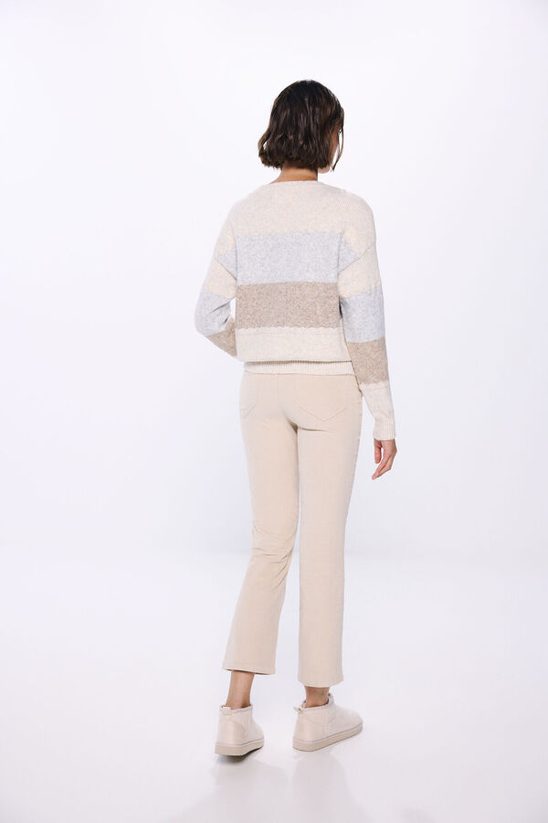 Springfield Pantalón pana kick flare beige