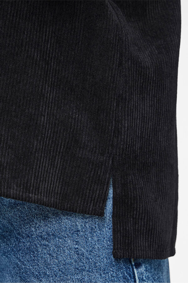 Pieces Corduroy shirt Crna