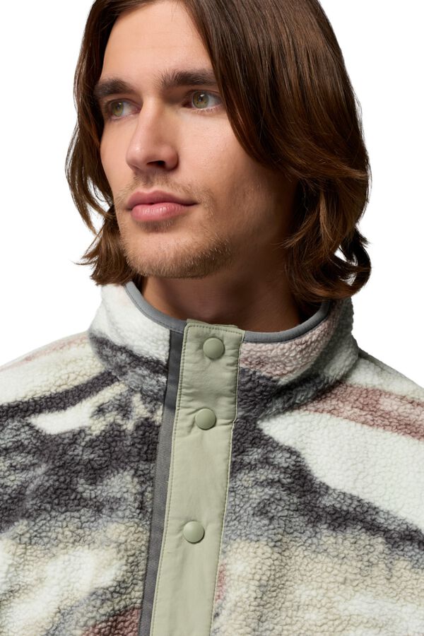 Columbia Fleecejacke mit Druckkn&ouml;pfen Gr&uuml;n