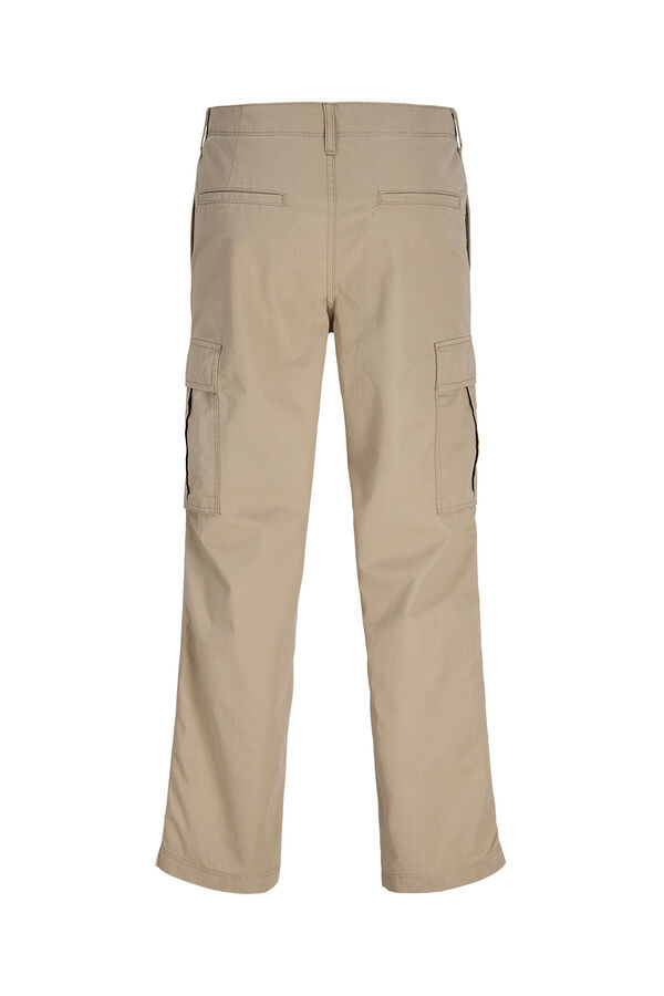 JJ REBEL Pantal&oacute;n cargo algod&oacute;n tiro medio gris