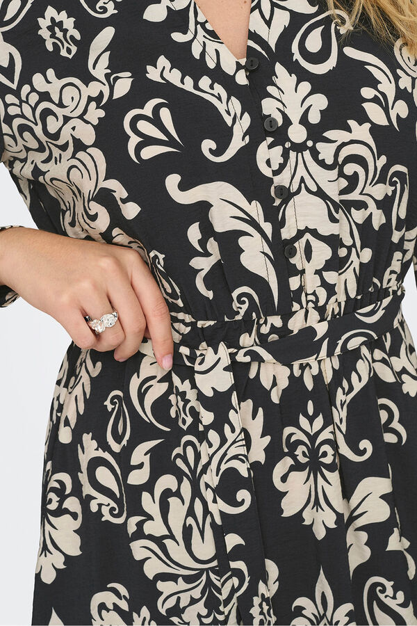 JDY Vestido corto estampado negro