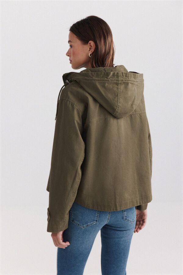 Springfield Parka hood loops cuff printed