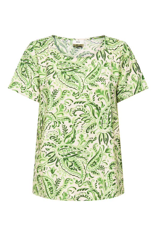 JDY Camiseta manga corta estampada blanco
