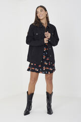 Brave Soul Oversized denim jacket black