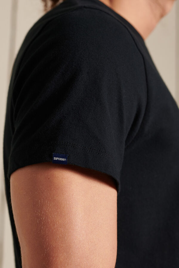 Superdry Organic cotton T-shirt with Vintage Logo embroidery black