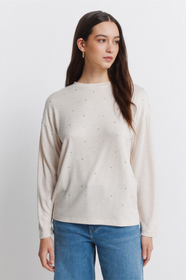 Springfield Majica sa &scaron;ljokicama na prednjoj strani Braon