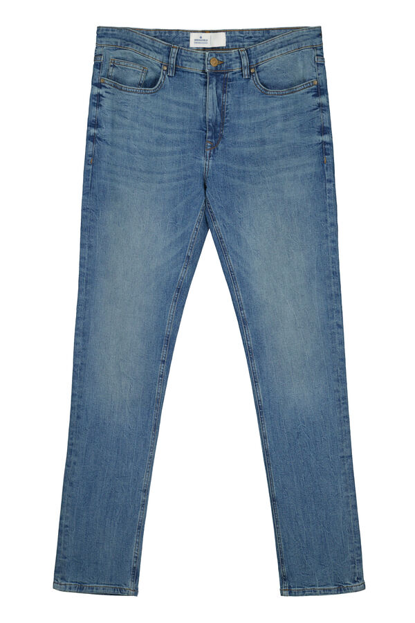 Springfield Jeans Skinny Fit mittlere Waschung Dirty-Look blau
