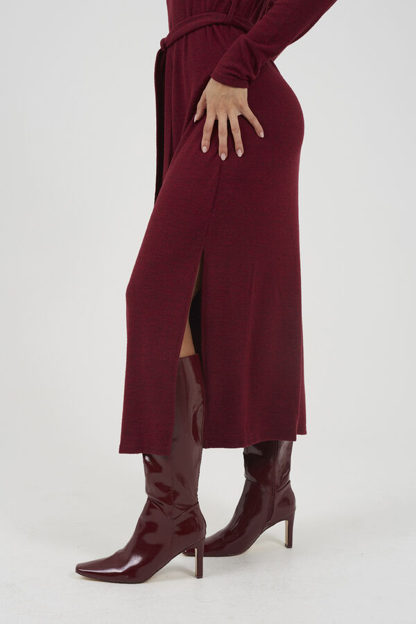 Brave Soul Long dress with belt printed