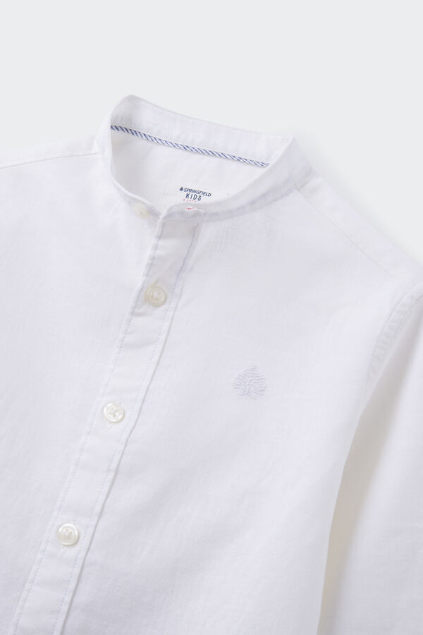 Springfield Boys' linen shirt white