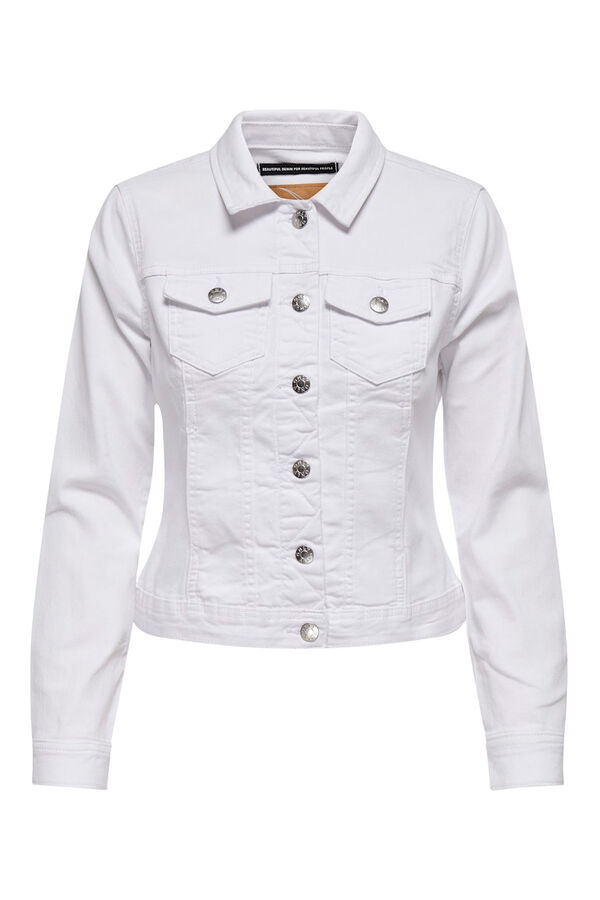 Only Chaqueta vaquera bolsillos delanteros blanco