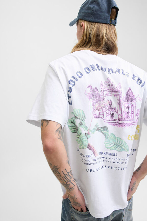 Jack & Jones Camiseta backprint blanco