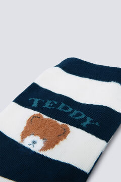 Springfield striped teddy bear sock