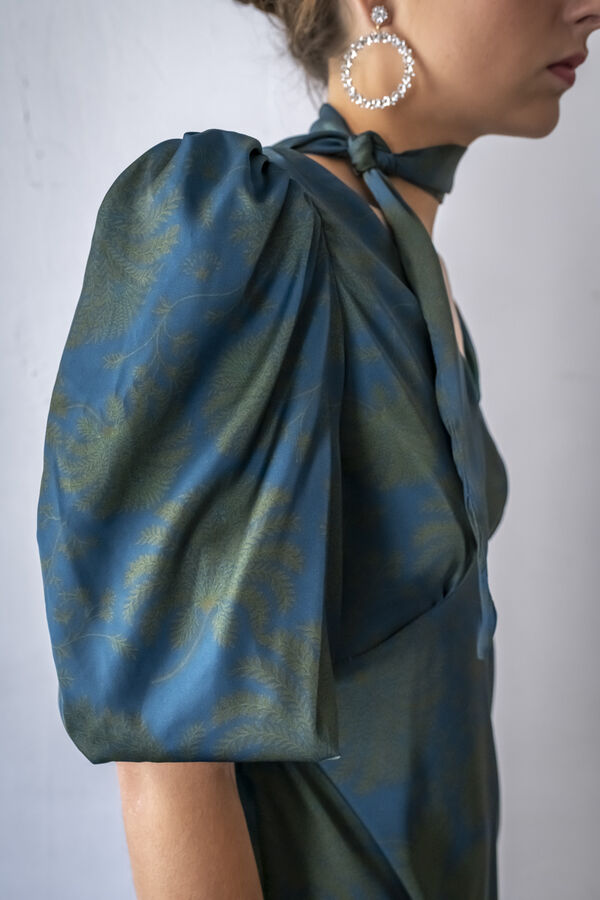 Cul Sac Vestido escote pico estampado