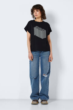 Springfield Camiseta de algodón y manga corta negro