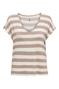 Only Leichtes T-Shirt mit V- Ausschnitt 