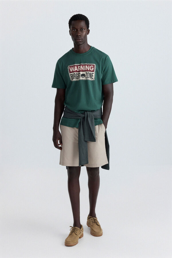 Springfield Camiseta warning zone verde