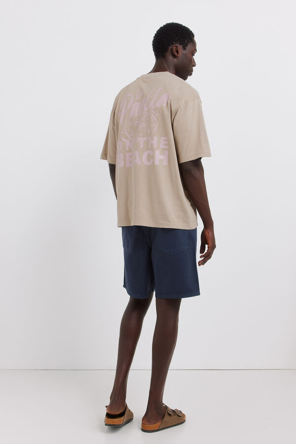 Springfield Washed straight fit Bermuda shorts blue