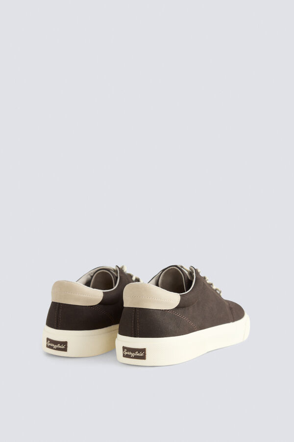 Springfield Soft faux leather iconic sneaker nude