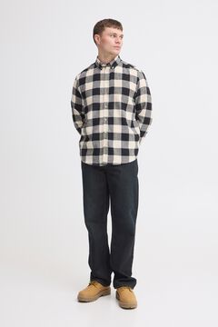 Blend Camisa em algod&atilde;o de manga comprida