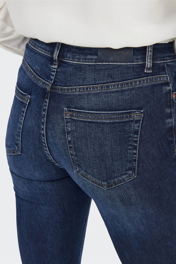 Springfield Mid-rise flare jeans plava