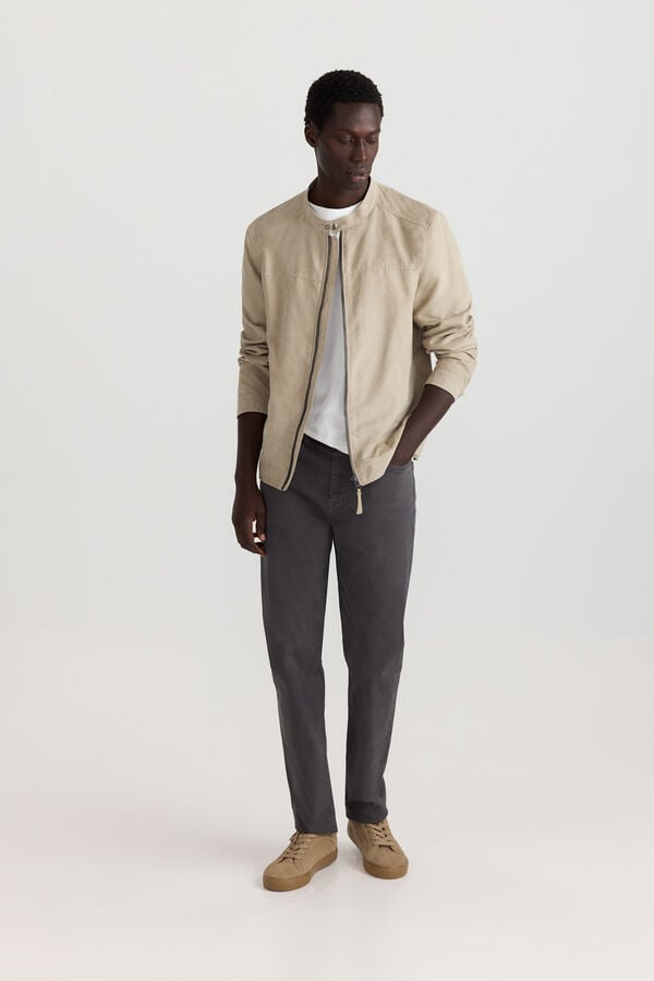Springfield Faux suede jacket nude