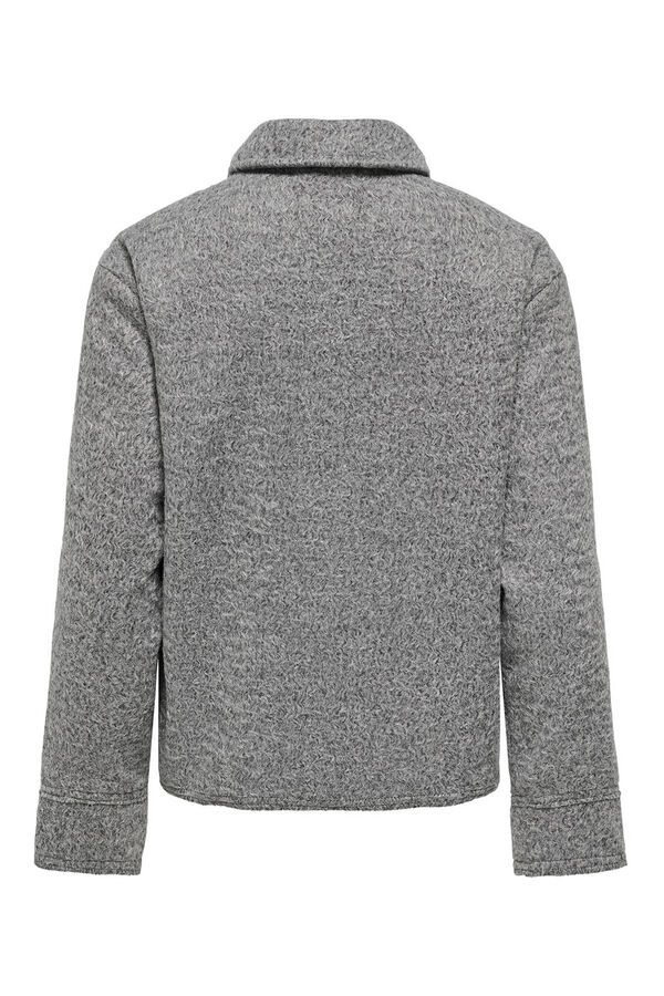 Only Short textured jacket grey