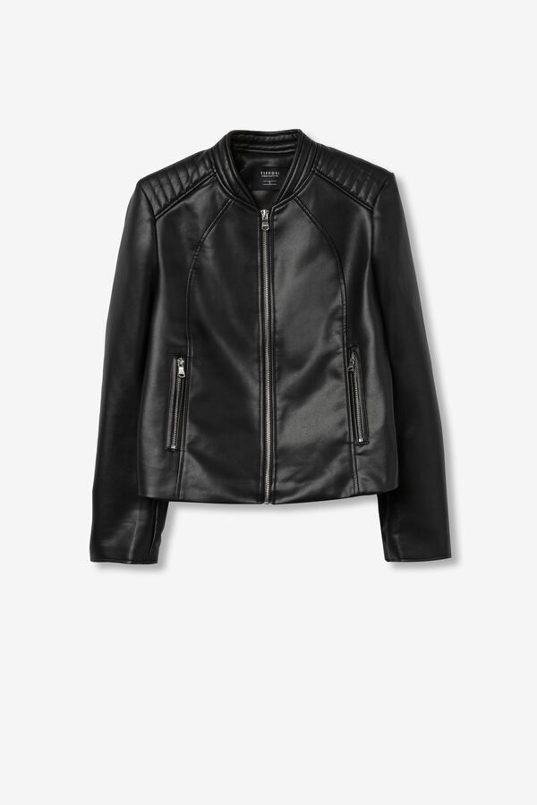 Tiffosi Faux Leather Jacket black