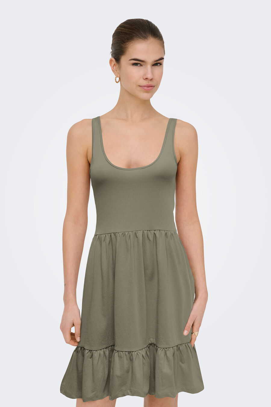 Vestido corto color liso