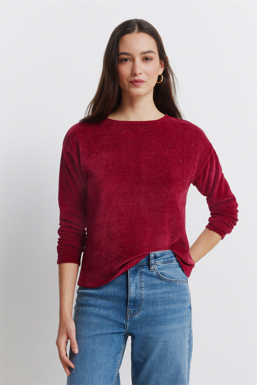 Camiseta chenilla tachas