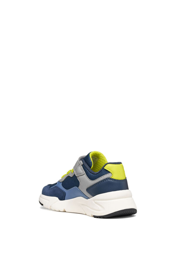 Geox Faux leather trainers blue