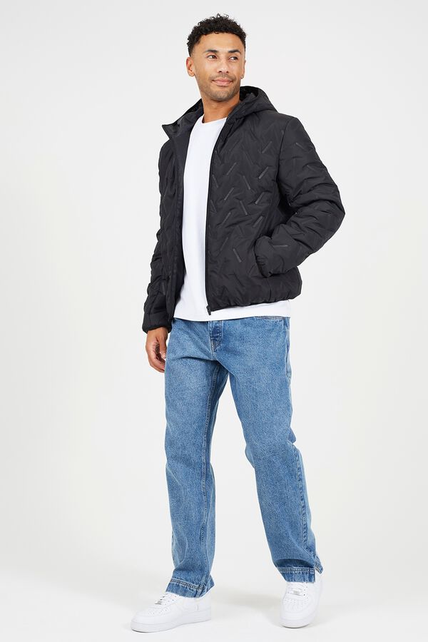 Brave Soul Puffer jacket with hood black