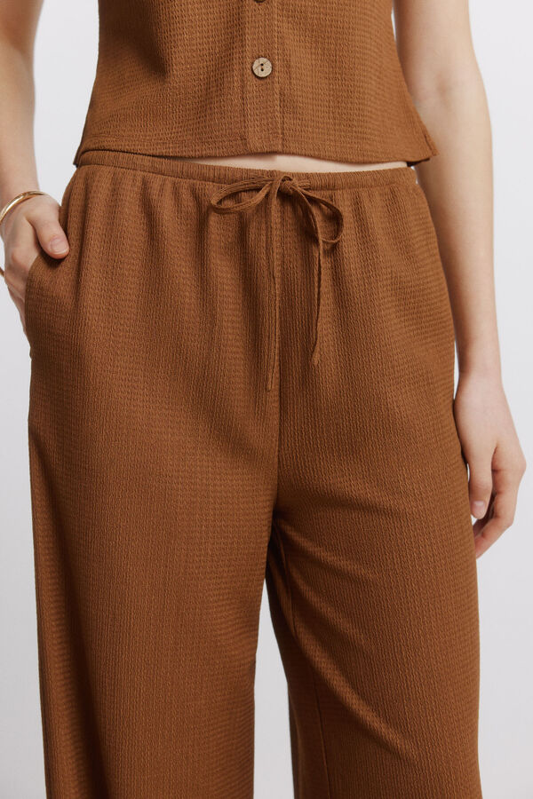Springfield Drawstring long trousers nude