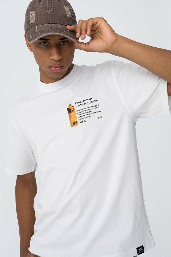 Tiffosi Young Relaxed graffiti print T-shirt white