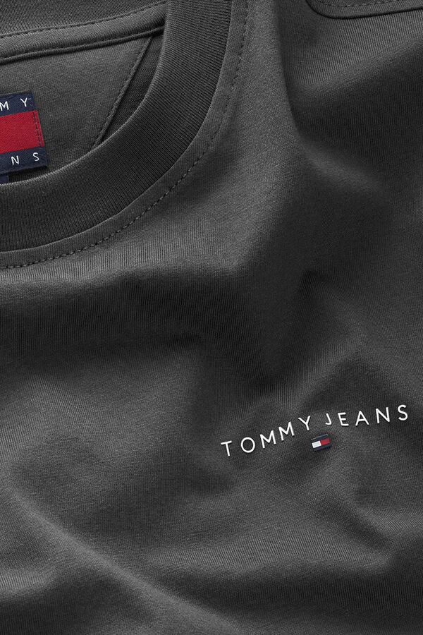 Tommy Jeans Camiseta slim de manga corta gris