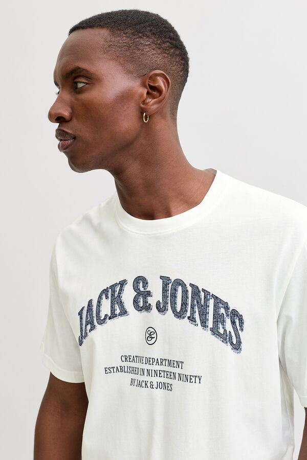 Jack & Jones Camiseta relaxed logo blanco