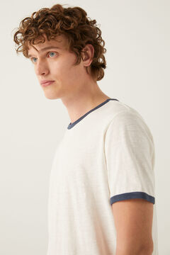 Springfield T-shirt contraste cru