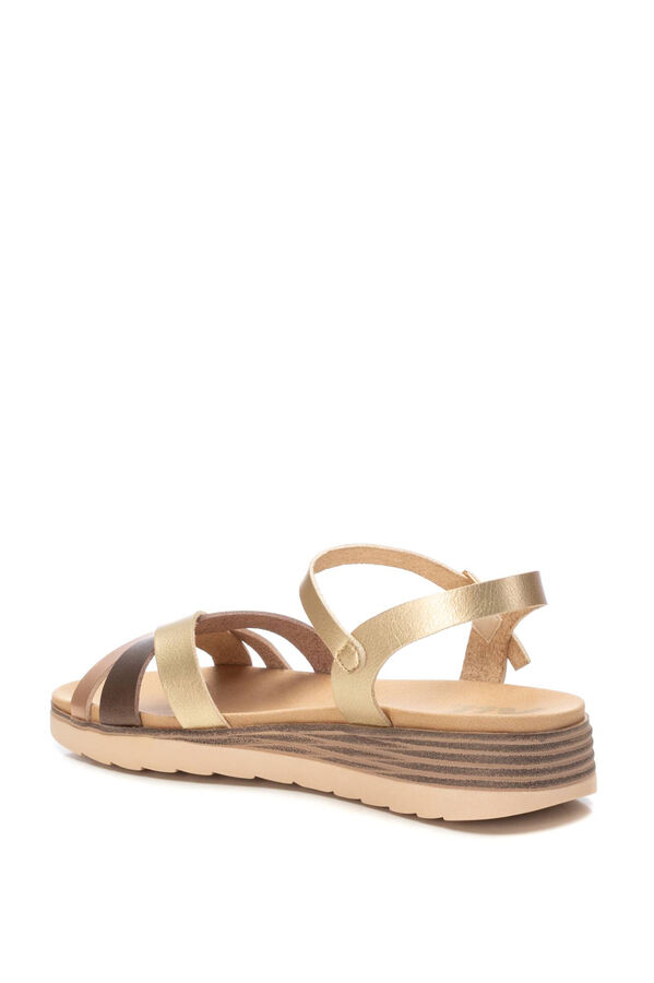 XTI Intertwined strap wedge sandal printed