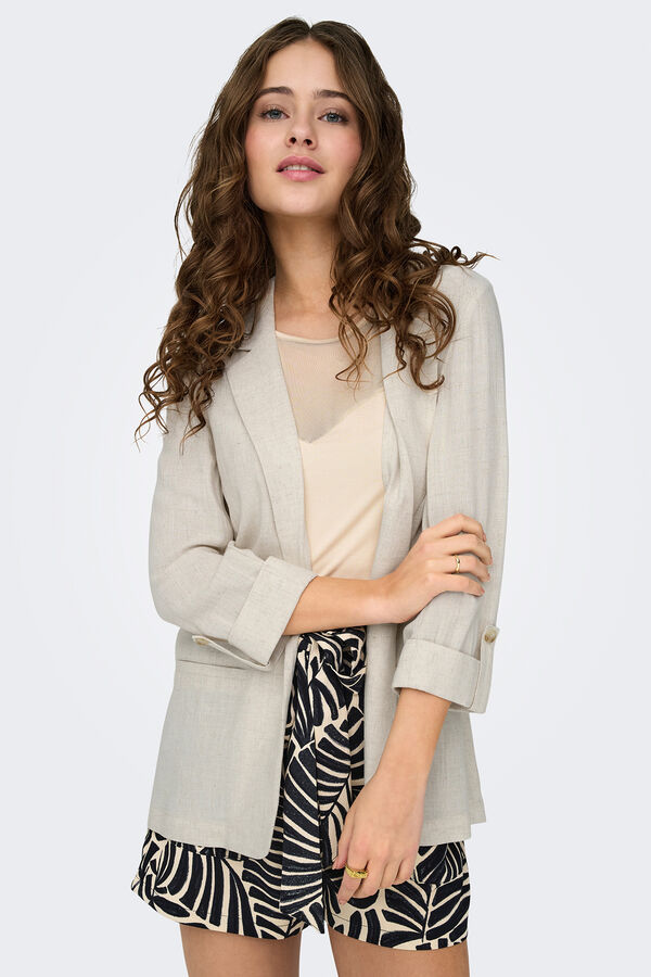 Only Blazer de manga 3/4 remangada gris