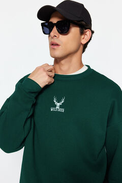Trendyol Sweatshirt de gola redonda verde