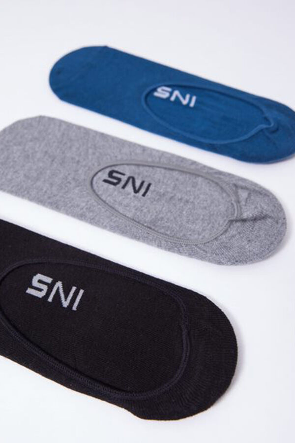 Inside Boy's plain no-show socks printed