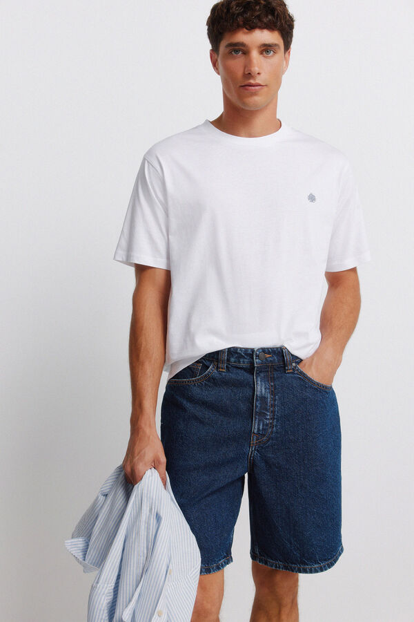 Springfield Bermuda vaquera straight fit azul