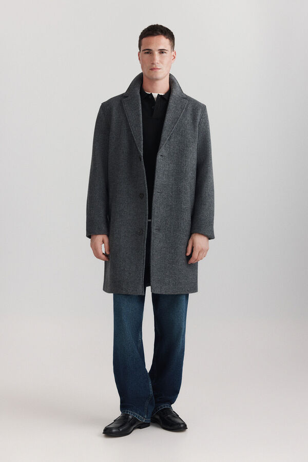 Springfield Textured coat grey