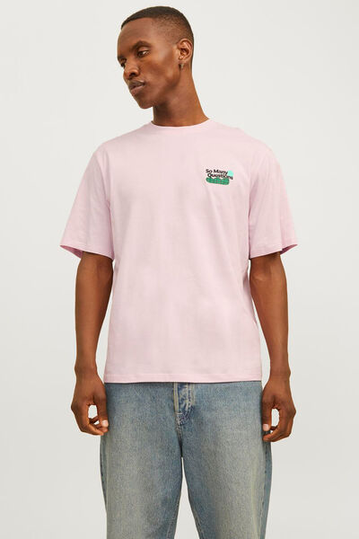 Springfield Camiseta loose fit estampa rosa