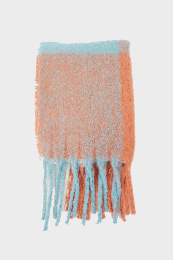 Springfield Blue/orange maxi scarf natural