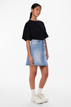 Pieces Kurzer Denim-Rock