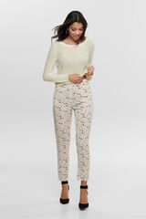 Only Jersey de cuello redondo blanco