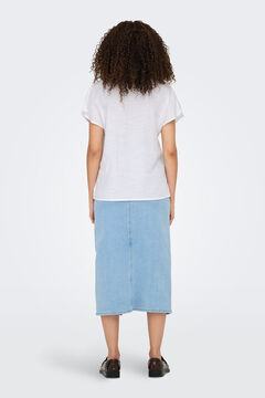 JDY Blusa manga corta lino